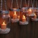 DIY Hanging Mason Jar Luminary Lantern Lids - Set of 6