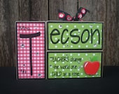 Personalized Wooden Name Blocks - TEACHER (Custom Order)