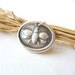 Bee wax seal necklace pendant jewelry, made from reclaimed fine silver