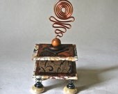 Handcrafted Bobble Box in Shades of Brown and Copper for Gift Favor or Home Decor