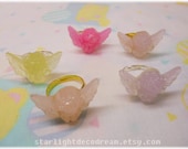 Angelic Friends Memento Mori Resin Ring for Mori Girl, Cult Party Kei, or Romantic Angel Style