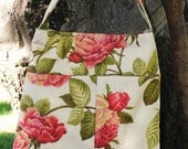 Large Tote Bag, bucket bag, English Roses