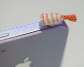 Kawaii EBI (Shrimp) SUSHI Iphone Earphone Plug/Dust Plug - Cellphone Headphone Handmade Decorations