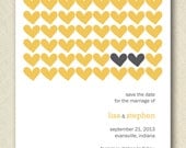 save the date modern heart pattern PRINTABLE 5x7 digital file DIY