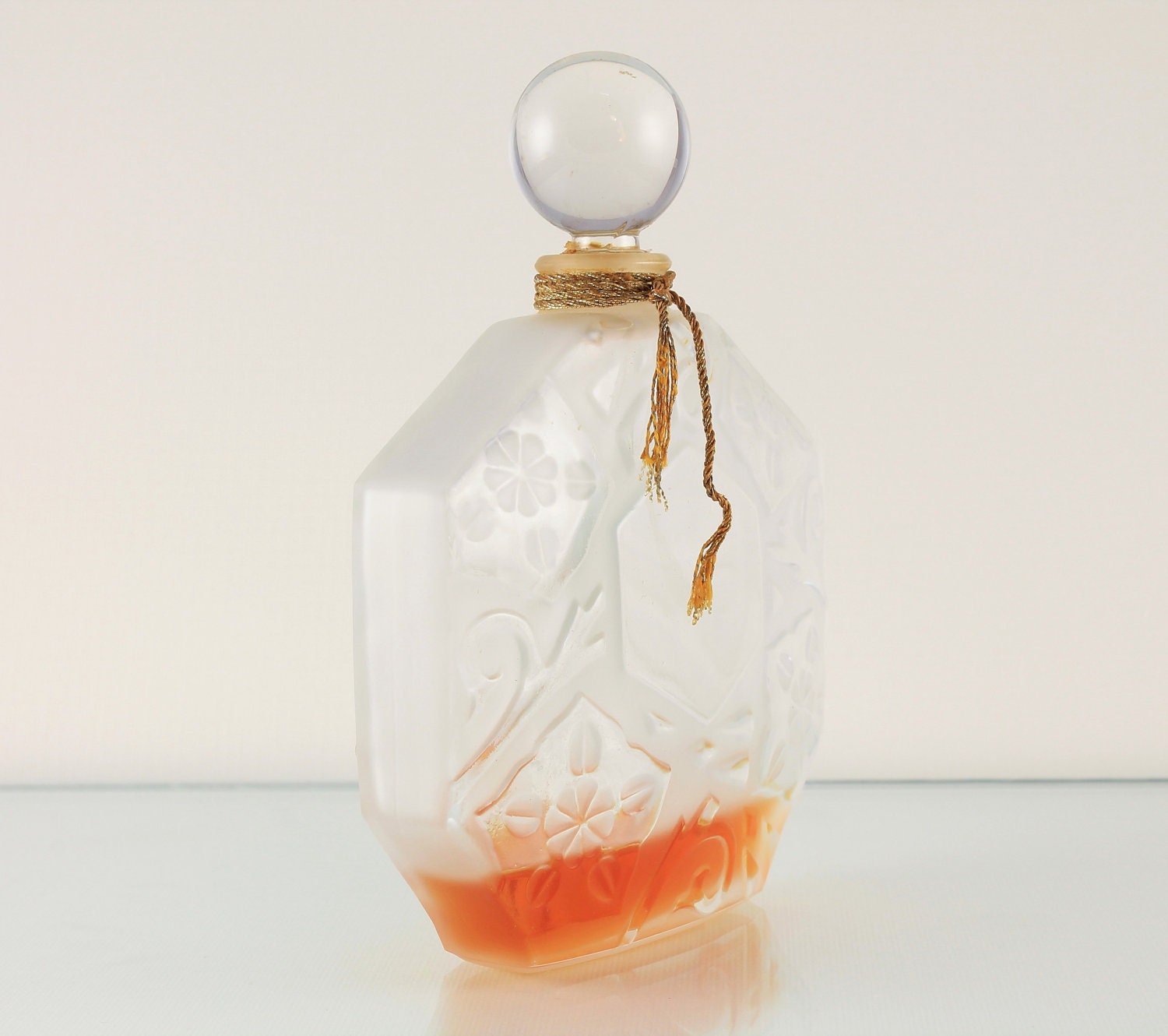Vintage JC Brosseau Ombre Rose France Perfume Bottle