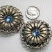 Vintage Blue Cabochon Belt Sash Buckle, 40s