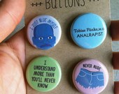 Arrested development, arrested develoment pinback buttons, Tobias Funke pin, nevernude, pinback button set, handmade 1" buttons