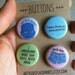 Arrested development, arrested develoment pinback buttons, Tobias Funke pin, nevernude, pinback button set, handmade 1" buttons