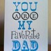 Father's Day card, favorite dad, dad birthday, fathers day, typography card