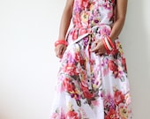 Maxi dress - Floral Summer Long Dress  : Happy Summer Time Collection