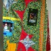 Christmas rag quilt, geometric holiday quilt