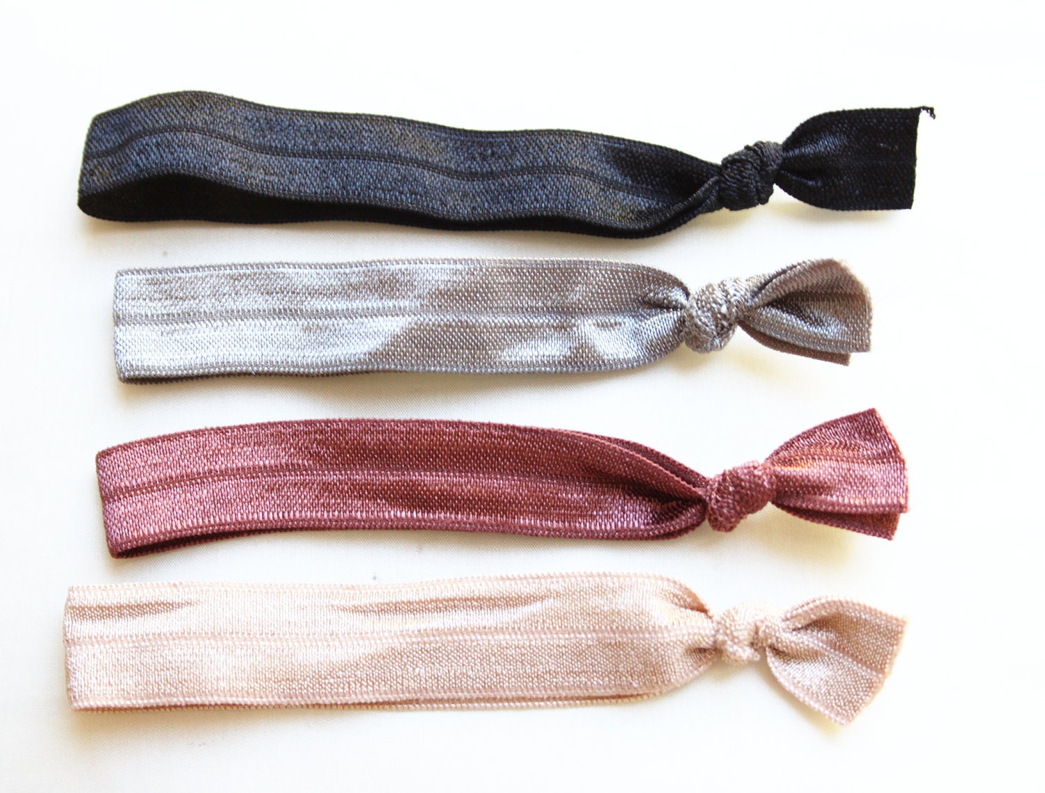 Neutral Hair Ties with Pouch, No Crease Rubber Bands, Hair Elastic, Ponytail Holder