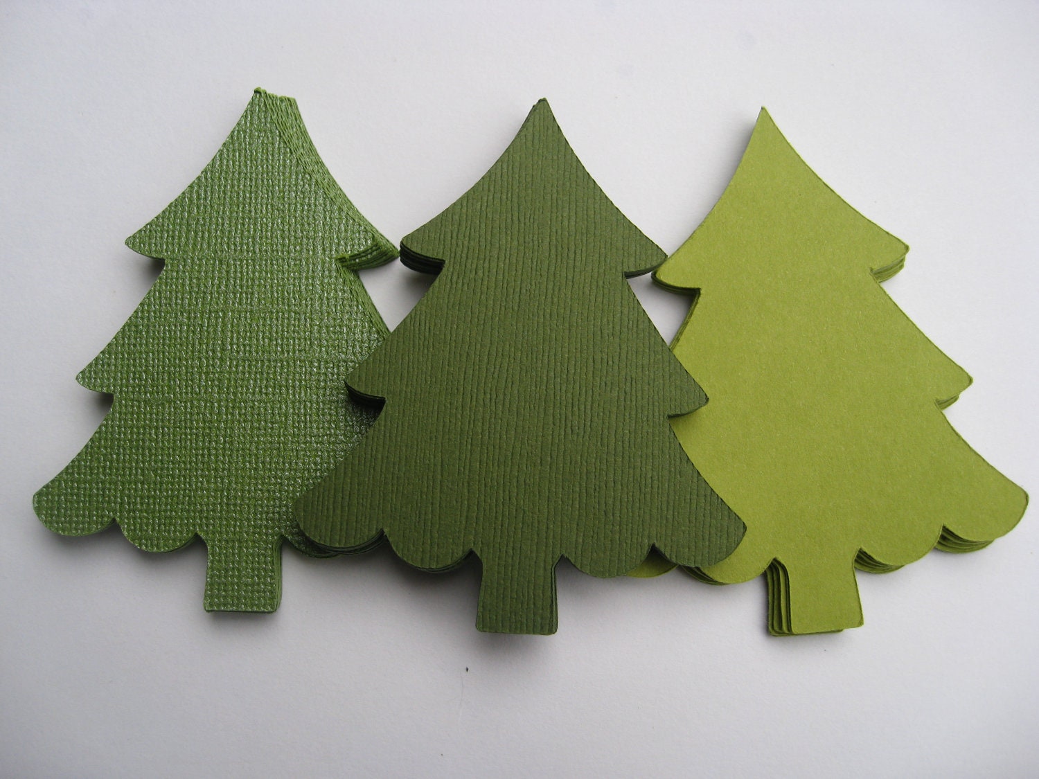50 die cut christmas trees mix of greens 3 inch by 50 die cut christmas trees mix of greens 3 inch by