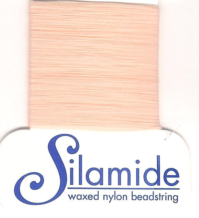 35% off SALE-Low Close Out Price-Silamide-Waxed Nylon Beadstring-Beige/Light Rose-40 Yards