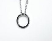 CLEARANCE - all must go, Geometric Necklace Circle Pendant Necklace Minimalist Jewelry Silver Pendant