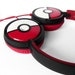 NEW Poke-phones Headphones earphones white red hand painted