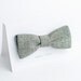 Gray mens bow tie - double sided