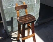 Wine Barrel Barstool (Small Back)