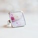 Ranunculus - Stainless Steel adjustable photo ring