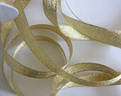5 yds 1/2" Metallic Ribbon - Gold
