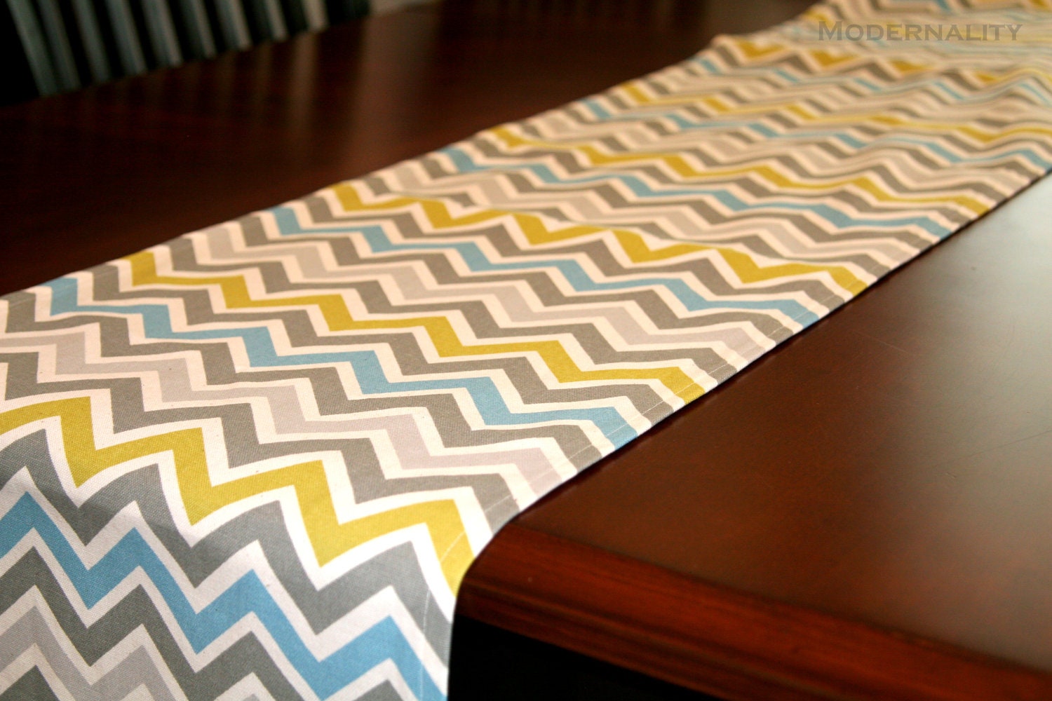 Premier Prints Table Runner- Summerland Zoom Zoom Chevron- 13x72