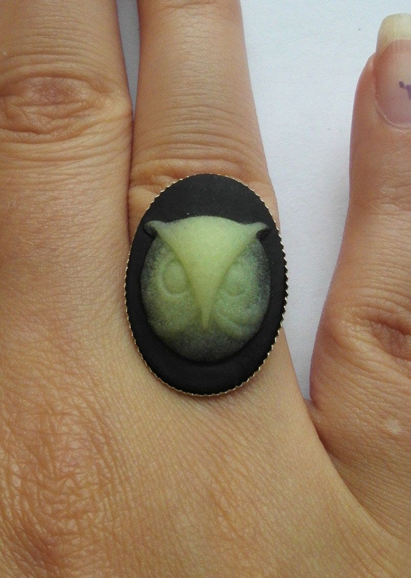 Owl Ring Glow In The Dark