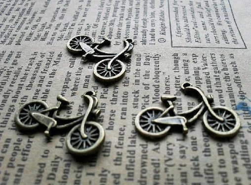 20pcs 19x26mm The Bicycle Antique Bronze Retro Pendant Charm For Jewelry Necklace Charms Pendants C89