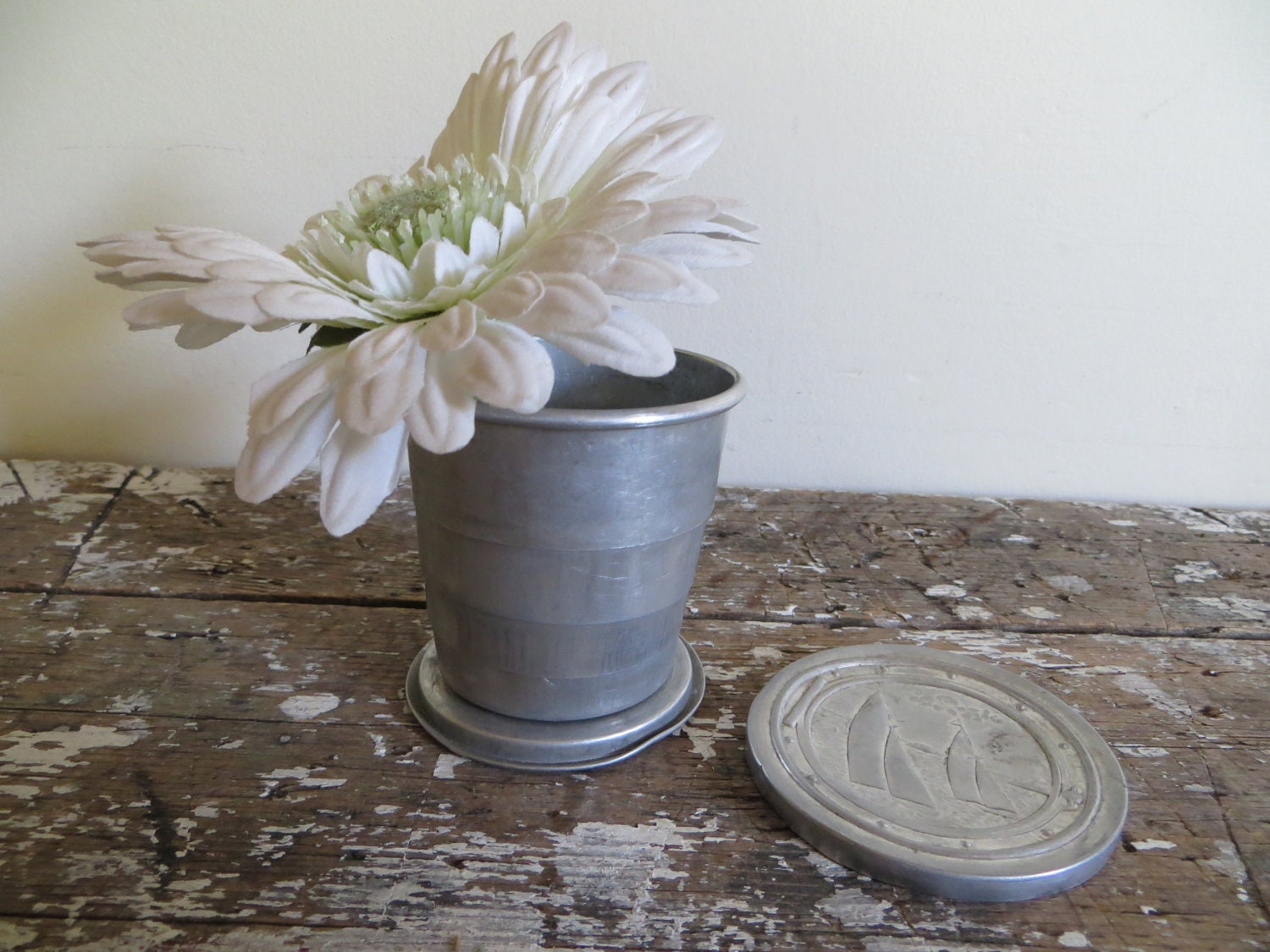 Vintage Aluminum Cup Collapsible Cup Boy Scout Cup Camping Cup
