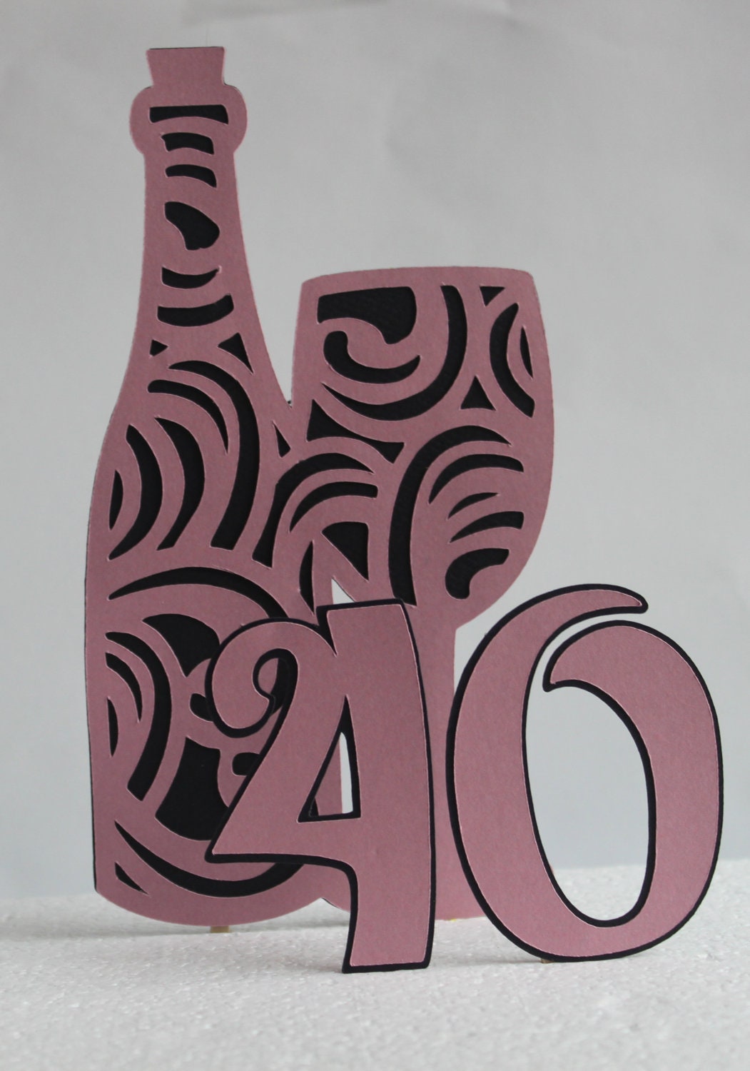 Wine Birthday Cake Topper