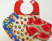 changeable Baby bibs, infant, watermelon,beach ball, flip flop,summer
