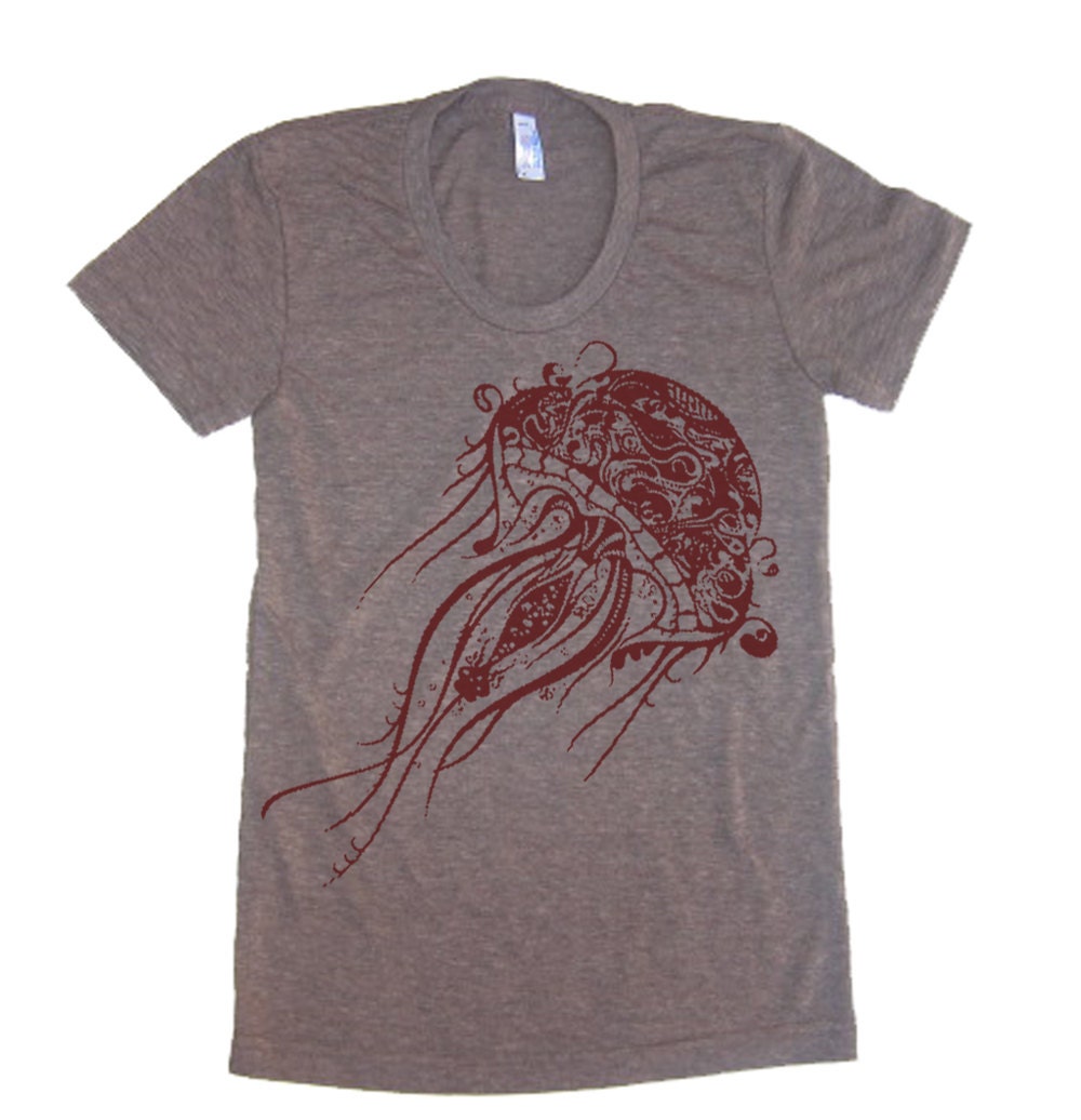 Womens Jellyfish T Shirt - American Apparel Tshirt tee - S M L XL (20 Color Options)