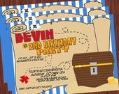 Pirates Invitation- Printable Jake and the Neverland Pirates Birthday Invitation PDF/JPEG