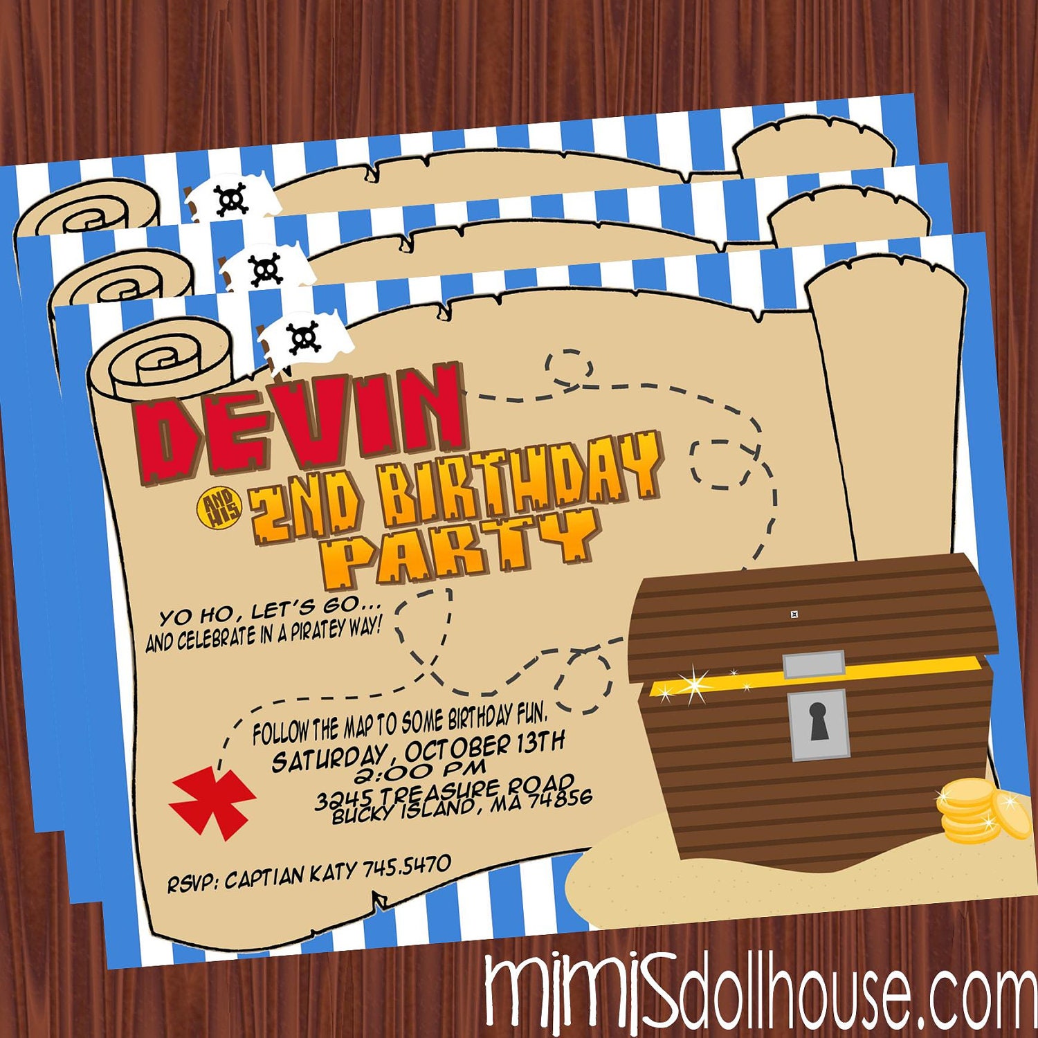 Pirates Invitation- Printable Jake and the Neverland Pirates Birthday Invitation PDF/JPEG Il_570xn