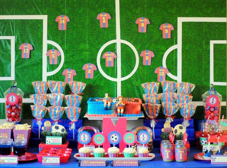 Barcelona Party Decorations-Printable Barcelona Soccer Birthday Party Decorations PDF Il_570xn