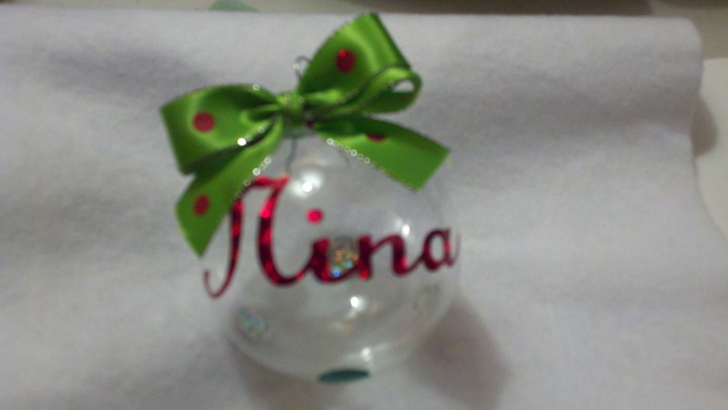 Personalized Custom Designed Christmas Ornament with Initial, Monogram, or Word/year Set of Four EACH With OWN DESIGN