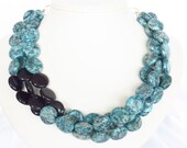 Green Sesame Jasper Necklace - Mint Green Necklace - Green Statement Necklace