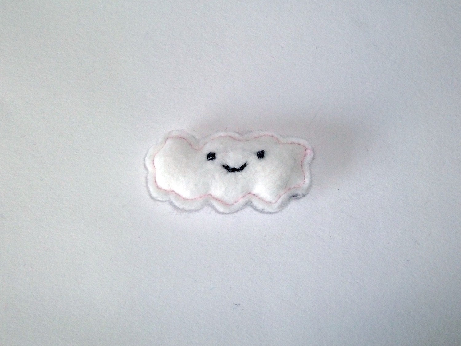Super happy cloud kawaii style fridge magnet in white and pink