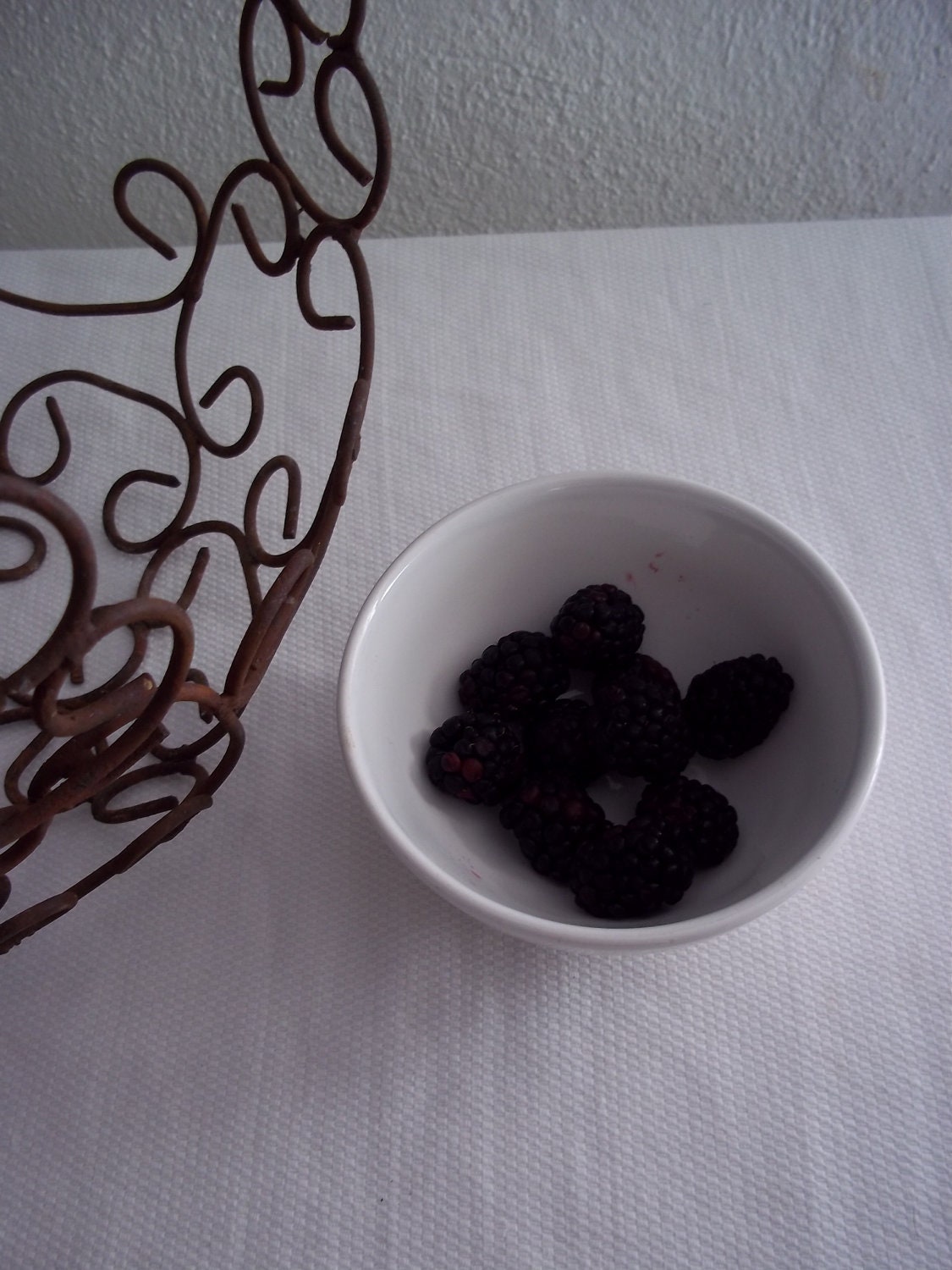 rustic metal basket
