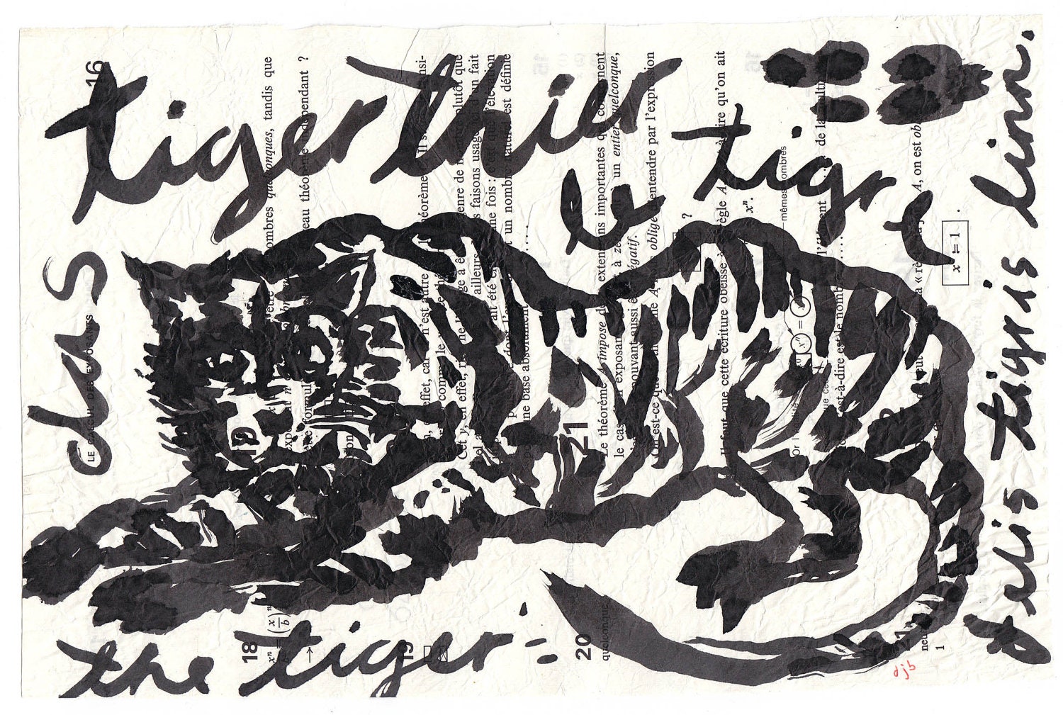 the tiger, an original drawing