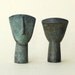 Greek Abstract Figurine Head in Bronze