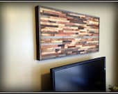 Modern Reclaimed Barnwood Art Wall Sculpture