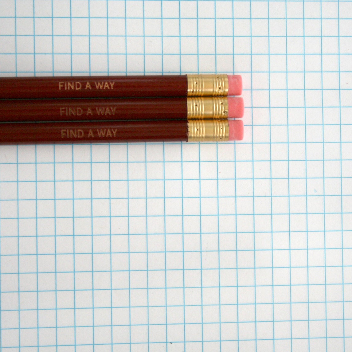 find a way engraved pencil set 3 oxblood pencils.