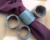 Handmade Ceramic Napkin Rings - Set of 4