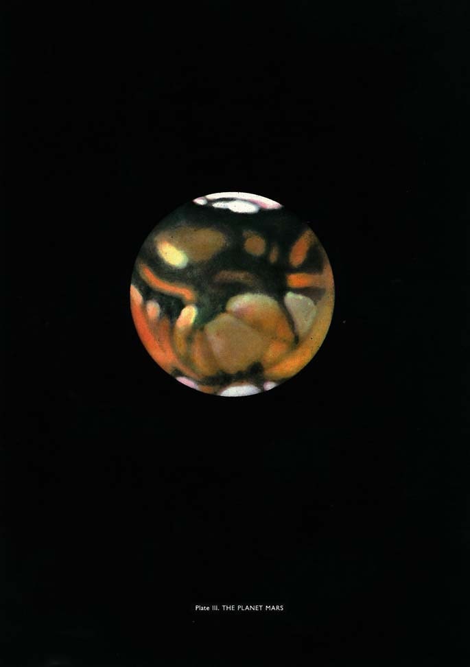 Planet Mars Astronomy Vintage Print 1950s