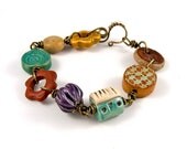 handmade bracelet, ceramic bracelet, unique bracelet, colourful bracelet, colorful jewelry, house jewelry, eclectic bracelet