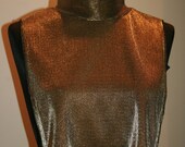 Beautiful Gold Lame Dickie Collar Halloween Costume wind Cheater