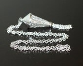 Vintage Aluminum Silver Toned Necklace Made In West Germany FREE SHIPPING