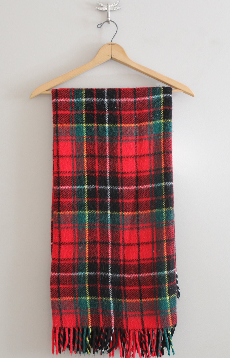 Red and Green Plaid Blanket 48 x 52 by BeggarsBanquet on Etsy