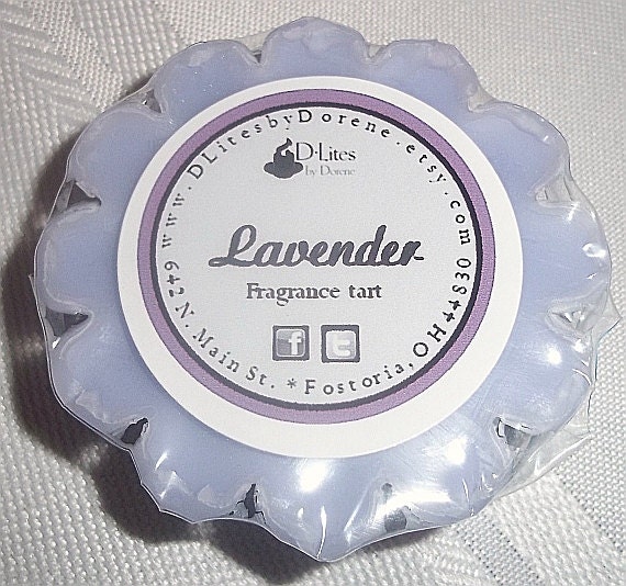 Lavender fragrance tarts, lavender candle melts, 4 pack