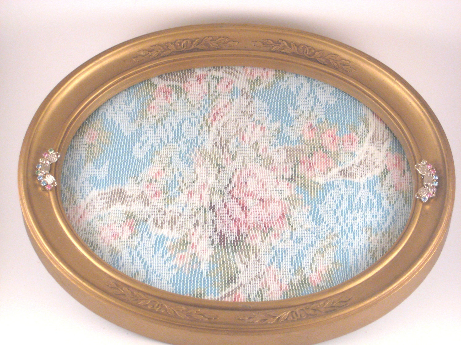 Romantic Vanity Tray, Repurposed Picture Frame Gift For Her